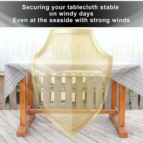 Miniatura 7 de Clips ocultos para mantel: perfectos para mesas de picnic y mesas gruesas en interiores y exteriores, mantén tu mantel seguro con nuestros clips