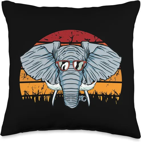 Fathers-Day 2021 Cloths Dad Daddy Papa Men Gifts Elefante - Almohada retro para el día del padre, para amantes de los animales salvajes, zoológico,