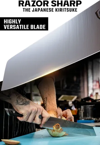 Miniatura 2 de Dalstrong – Cuchillo de chef Kiritsuke - 8.5 pulgadas - Serie Gladiador Elite - Acero alemán forjado de alto carbono - Cuchillo de cocina de espiga