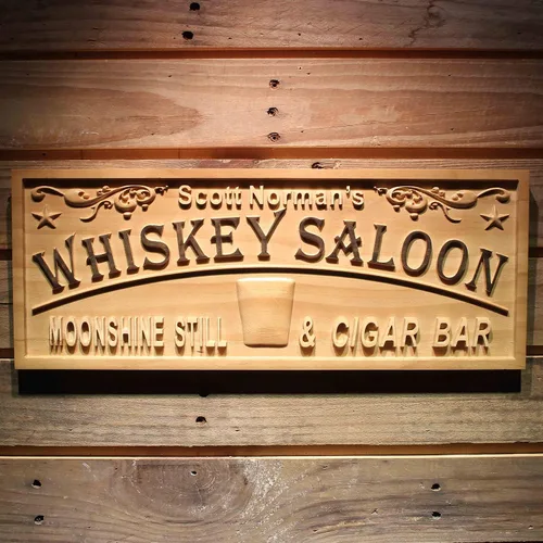Miniatura 54 de ADVPRO wpa0053 - Letrero personalizado con nombre grabado en 3D de madera para el hogar, bar, cerveza, decoración del hogar, placas de casa de lago