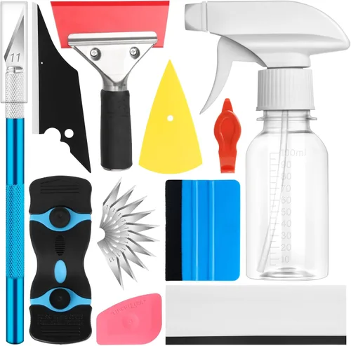 Miniatura 7 de Kit de tintado de ventana DIYSELF, kit de herramientas de envoltura de vinilo de 19 piezas, kit profesional de envoltura de auto, herramientas