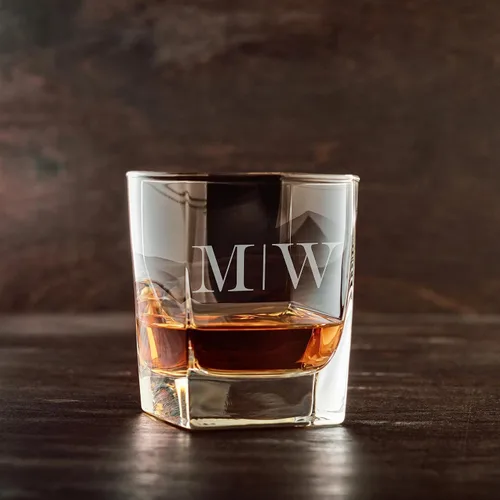 Miniatura 4 de Vaso de whisky con monograma Vidrio de rocas personalizado Vidrio de whisky padrino Vaso de whisky personalizado Vaso de whisky grabado