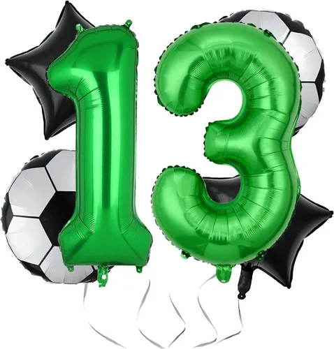 Miniatura 6 de Globos de fútbol para 2º cumpleaños, suministros para fiesta de cumpleaños de fútbol, Copa del Mundo, Deportes de fútbol, decoraciones de fiesta