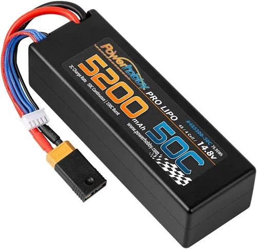Miniatura 3 de Powerhobby 4s 5200mah 50c Lipo Battery W XT60 Plug Estuche rígido + adaptador