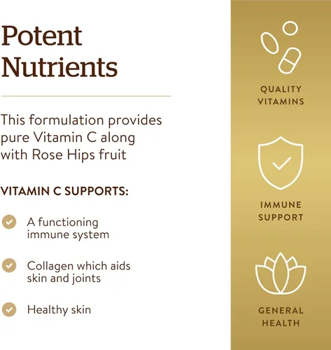 Miniatura 4 de Solgar Vitamina C de 1500 mg con escaramujos, 180 tabletas - Antioxidante e inmunológico - Salud general - Apoya la piel y las articulaciones