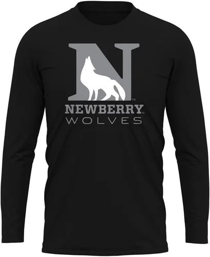 Miniatura 22 de Camisa deportiva de manga larga oficial de la NCAA Collegiate para hombre, colección negra con logotipo primario