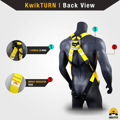 Miniatura 5 de KwikSafety - Charlotte, NC - TORNADO Fall Protection Safety Harness [Full Body Single D-Ring] Construction ANSI Tested OSHA Estándar