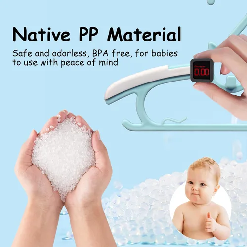 Miniatura 2 de 40 piezas de perchas extensibles para guardería de bebé, perchas para niños pequeños ajustables y antideslizantes para ropa de bebé, percha