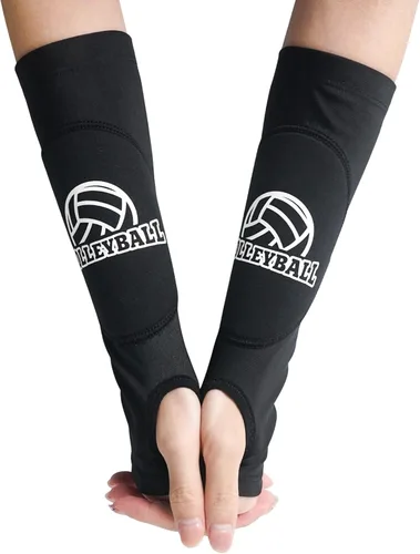 Miniatura 2 de Luwint Mangas de voleibol para niños, almohadillas protectoras para antebrazo con orificio para el pulgar, absorción de golpes, manga de voleibol