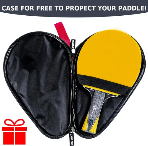 Miniatura 4 de Pala de ping pong con Killer Spin + estuche gratis, raqueta de tenis de mesa profesional para jugadores principiantes y avanzados, mejora tus