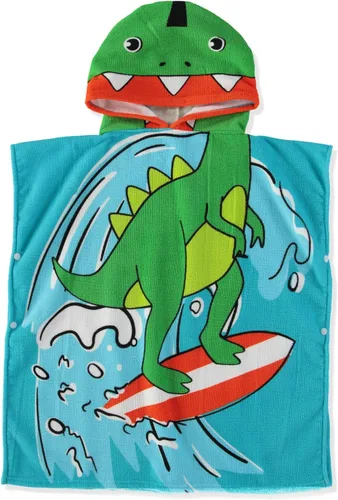 Miniatura 9 de Toalla de playa absorbente con capucha para niños y niñas, toalla de baño de microfibra con broches laterales (unicornio, 4-5)