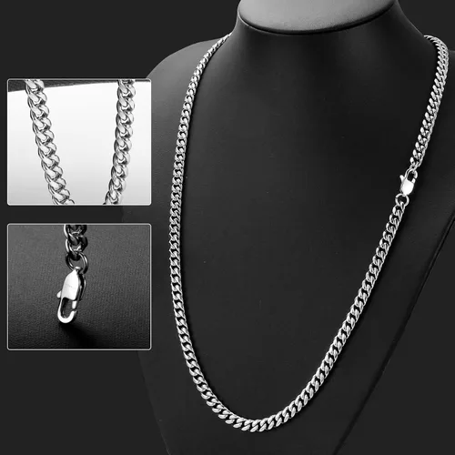 Miniatura 6 de MIMITLTY Miami Cuban Chain Necklace for MenBoys,316L Stainless Steel 46MM Width 18202224 Inch Length Fashion Lobster Clasp HipHop Jewelry