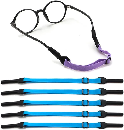 Miniatura 12 de Correa ajustable para lentes para niños, 5 correas sin cola, correa de soporte para lentes para niños y niñas Rosa