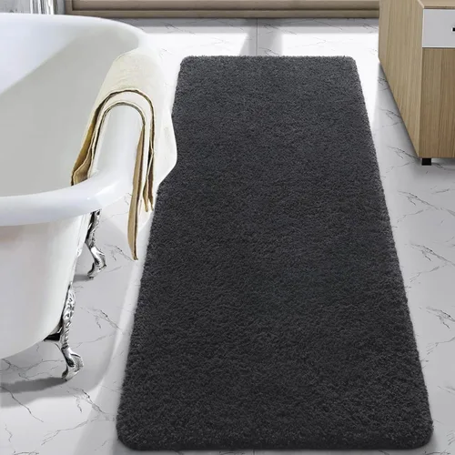 Miniatura 27 de LOCHAS - Tapete de baño de 24x70 pulgadas, suave, grueso y absorbente, hecho de microfibra, para el baño, lavable a máquina, tapete antideslizante