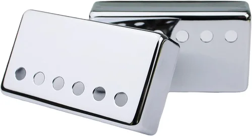 Miniatura 12 de Guyker Funda para pastilla Humbucker (espaciado de polos de 50mm/52mm) – Juego de piezas de repuesto para puente de cuproníquel y marco de pastillas