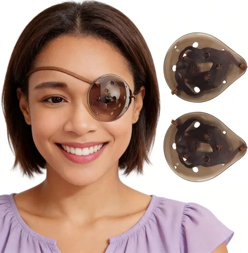 Miniatura 10 de AMZVIO 2 protectores de ojos para después de la cirugía de cataratas, parche de plástico transparente oscuro con correa para dormir de adultos