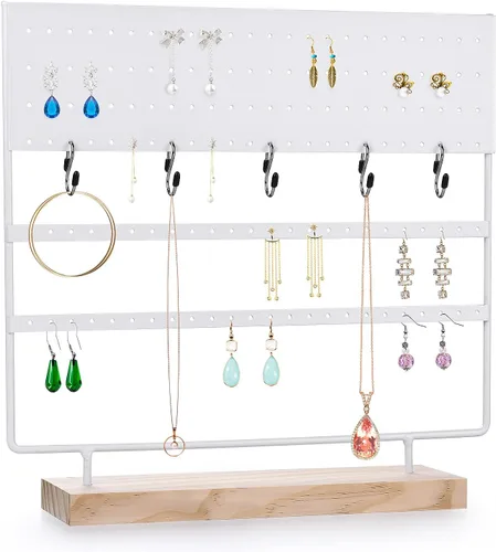 Soporte organizador de aretes, soportes de exhibición de joyas, soporte organizador de aretes, organizador de joyas, organizador de aretes y