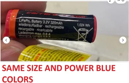 Batería robótica compatible con Carrera Mario Kart Mach RC Vehículos (3.2 V 320 mAh) Carrera RC LiFePo4 Batería 3.2 V 320 mAh 370600064 pulgadas