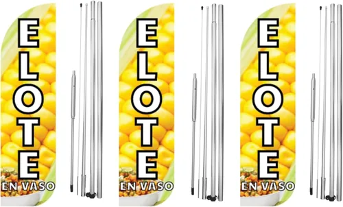 Miniatura 5 de Elote Asado King Size Swooper - Letrero de bandera