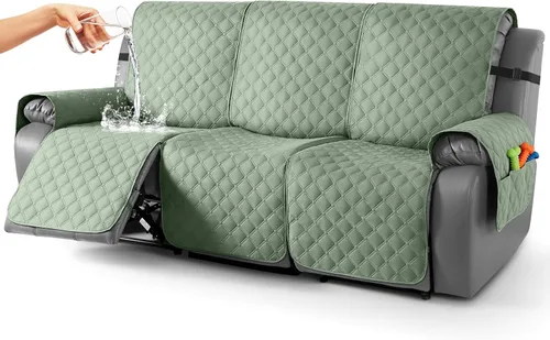Miniatura 31 de TAOCOCO Fundas reclinables 100% impermeables, con correas para las piernas, funda de sofá reclinable reversible para silla reclinable, protector