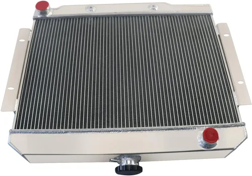 Miniatura 5 de Primecooling - Radiador de aluminio de 4 filas + ventilador de 2 x 12 pulgadas + cubierta para Jeep CJ Series CJ5 CJ6 CJ7 con motor GM Chevy SWAP