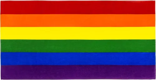 Miniatura 2 de Softerry Toalla de playa con bandera gay LGBT Pride Parade de 30 x 60 pulgadas, movimiento de resistencia de colores arcoíris
