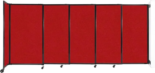 Miniatura 86 de Divisor de habitación de pared recta deslizante montado en la pared Anchos ajustables Ruedas de bloqueo Separador de habitación Paneles