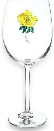 Miniatura 3 de THE QUEENS' JEWELS Magnolia - Copa de vino con tallo con joyas, 21 onzas, regalo único para mujeres, cumpleaños, lindo, divertido, sin pintar
