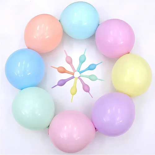 Miniatura 23 de IN-JOOYAA Globo de látex rosa bebé de 6 pulgadas, 100 globos de enlace rápido para decoración de fiestas