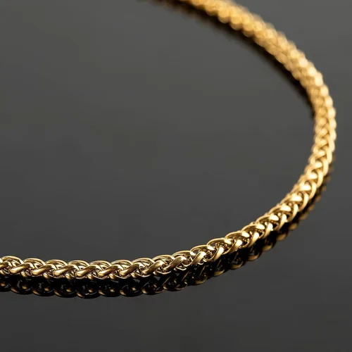 Miniatura 7 de Cadenas chapadas en oro a granel, cadena de trigo de acero inoxidable 304 con anillos de salto y cierres de langosta, collar para hombres y mujeres