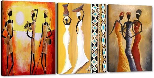Miniatura 97 de MAMAGO Lienzo decorativo para pared, pintura de belleza dorada y negra, fotos de mujeres africanas, hermosos pósteres de mujer negra, impresiones