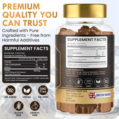Miniatura 7 de Shilajit - Gomitas Shilajit para hombres y mujeres, Shilajit del Himalaya con más de 85 minerales, refuerzo de energía y apoyo de inmunidad, 30000