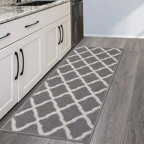 Miniatura 37 de SHACOS Alfombra de pasillo lavable de 2 x 8 pies, con parte trasera de goma antideslizante, resistente a las manchas, alfombra de cocina