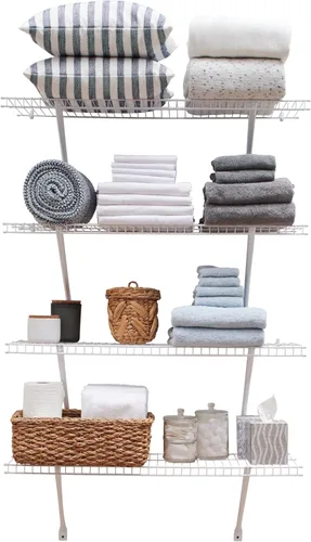 Rubbermaid: kit de estante de lino para montaje directo, longitud de 3 pies, color blanco