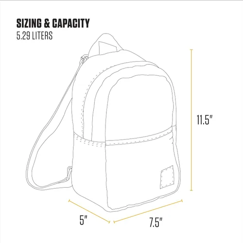 Miniatura 4 de Carhartt Mini mochila clásica, duradera, resistente al agua con correas de hombro ajustables, Carhartt Brown