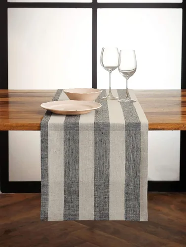 Miniatura 56 de Solino Home Camino de mesa de lino de 36 pulgadas, rayas cabaña, 100% lino puro, camino de mesa pequeño rojo y blanco, 14 x 36 pulgadas, ideal