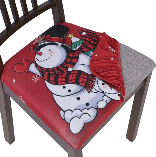 Miniatura 27 de SearchI Fundas de Asiento para Sillas de Comedor Elásticas con Estampado Juego de 6 Fundas de Asiento de Silla, Protector de Cojín de Silla Tapizada