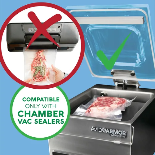 Miniatura 2 de Bolsas de sellado al vacío Avid Armor – 15 x 20 cm – Paquete de 250 – Bolsas resistentes de grado comercial, libres de BPA para Sous Vide
