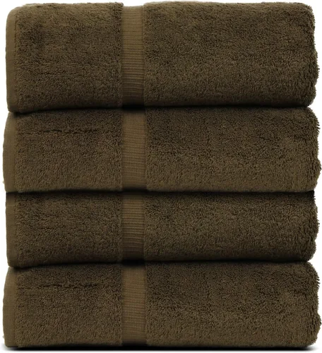 Miniatura 50 de Luxury Hotel & Spa Collection - Toalla ecológica de 100% algodón turco de 27 x 54 pulgadas (27 x 54 onzas), de secado rápido, para baño, borde