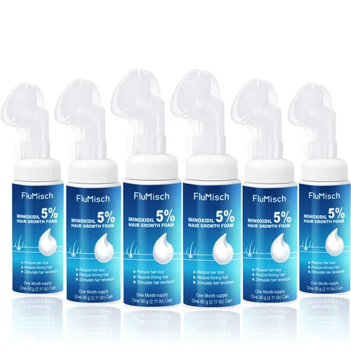 Miniatura 11 de FluMisch 5% de espuma de minoxidil para hombres, 5% biotina y 5% mininoxidil uso para el crecimiento del cabello, ralentiza la pérdida de cabello