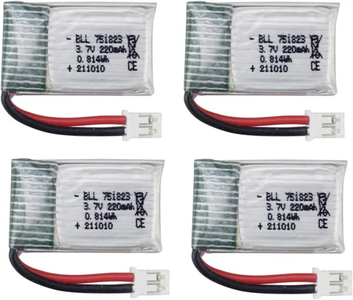 sea jump 4 unids 3.7 V 220 mAh Li Batería para E010 GoolRC T36 NINHUI NH010 F36 H36 HS210 Sanrock GD65A ATOYX AT-66 Quadcopter Batería RC Drone