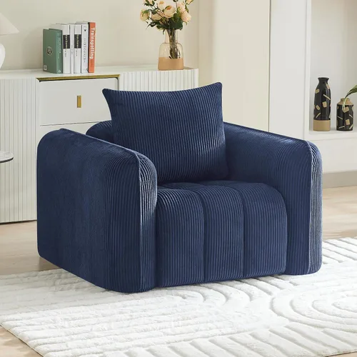 Miniatura 9 de Sofá Loveseat Sin Armazón de 66'', Sofá de 2 Plazas con Asientos Profundos Acolchados con Reposabrazos Redondeados, Sofá Nube de Pana Tapizado