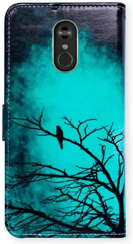 Miniatura 7 de Bcov Funda para LG Stylo 4/LG Stylo 4 Plus, color verde pájaro negro con tapa y ranura para tarjeta de crédito, soporte para tarjeta
