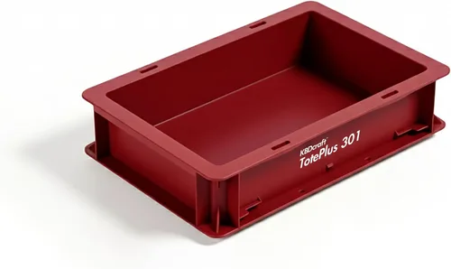 Miniatura 19 de KBDcraft Contenedor de almacenamiento apilable - Caja organizadora de plástico resistente y bandeja con paredes rectas, pequeños contenedores de Gris