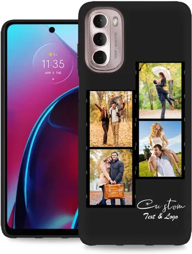 Miniatura 13 de Funda personalizada para Motorola Moto G Stylus 2020 con nombre de foto, texto y foto, GStylus personalizado -20 funda suave y fina (negro) de 6.4