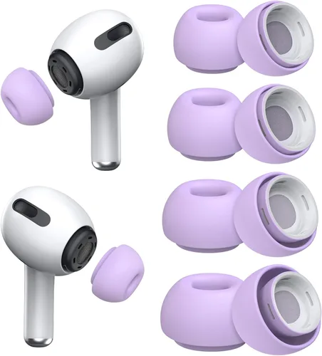 Miniatura 9 de [4 pares] Puntas de repuesto para los oídos para AirPods Pro y AirPods Pro 2 con orificio de reducción de ruido, puntas de silicona para los oídos