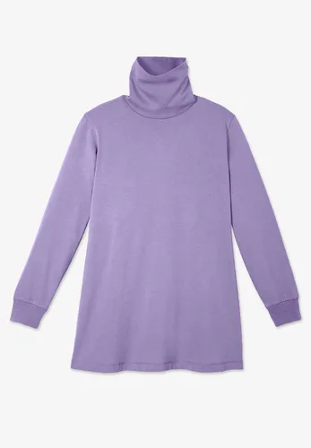 Miniatura 3 de Camisa algodón, cuello de tortuga, talla grande, Perfecta, para mujer.