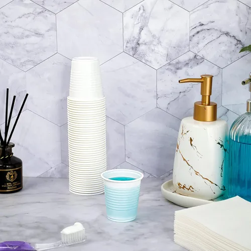 Miniatura 5 de Lilymicky Paquete de 500 vasos de plástico desechables de 3 onzas, vasos de baño de plástico de 3 onzas, pequeños chupitos de fiesta de gelatina