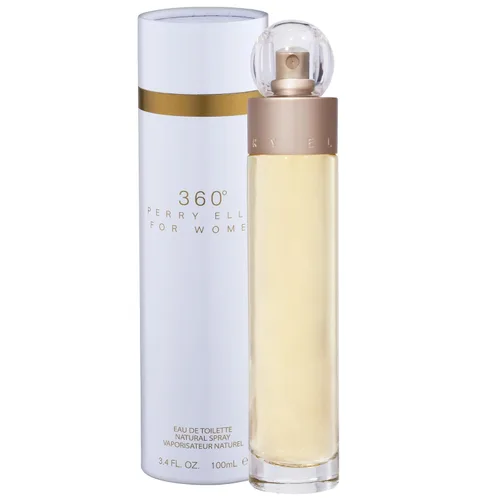 Perry Ellis Eau De Toilette 360° - Espray para mujer, perfume para mujer, fragancia floral ligera y brillante, EDT, aroma de diseñador para ella,