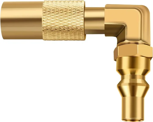 WADEO Adaptador de codo de conexión rápida RV de 1/4 de pulgada de baja presión para Blackstone 17 pulgadas y 22 pulgadas de gas propano parrilla de